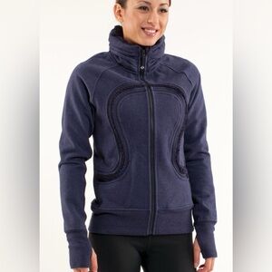 Lululemon Cuddle Up Jacket Heathered Black Swan 4